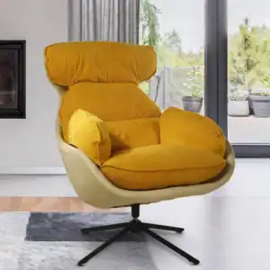 Lazy Fabric Swivel Lounge Chair